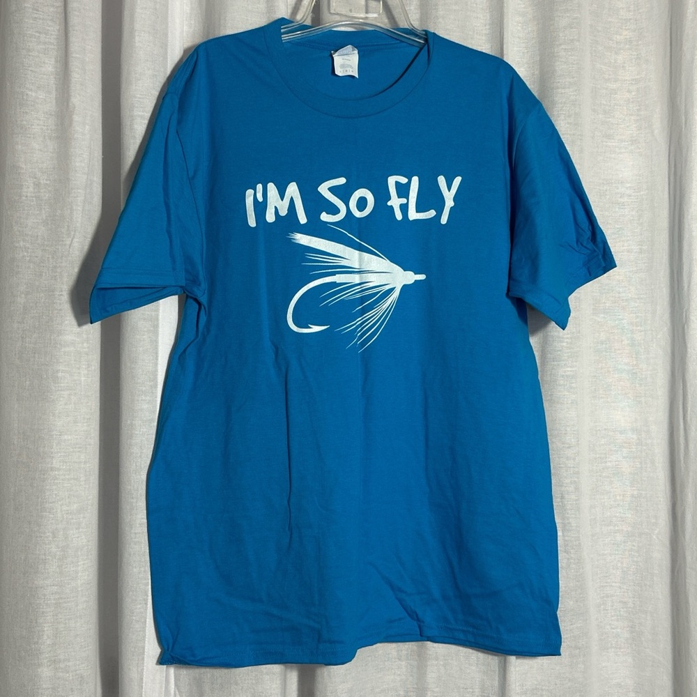 Gildan Blue 'I'm So Fly' Short Sleeve Tee